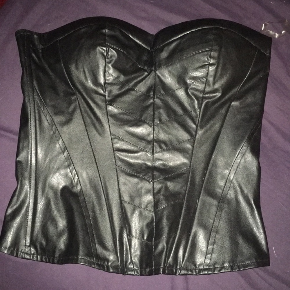 Leather corset